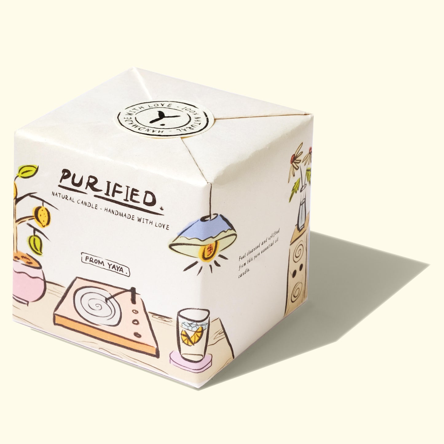 Purified Essential Oil Candle | 100% Natural | Handmade | 40hrs Burn Time