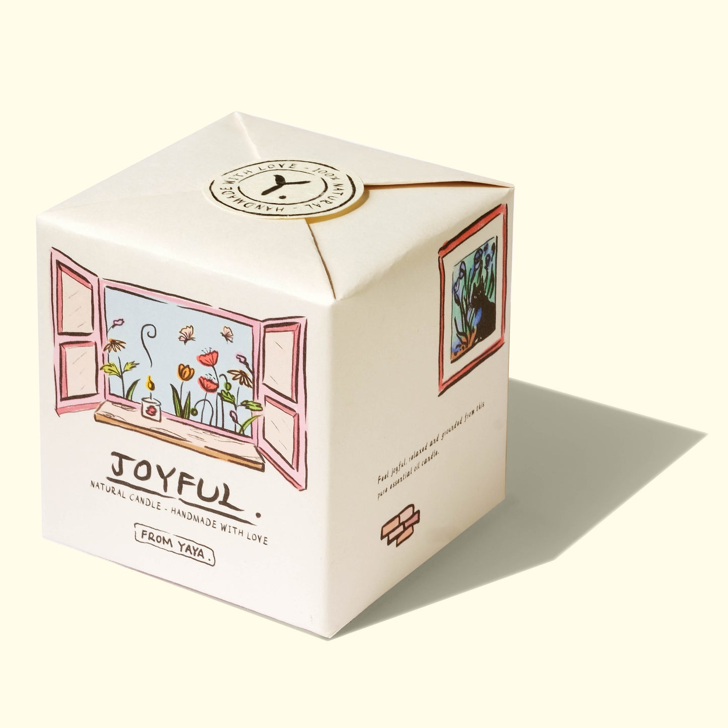 Joyful Essential Oil Candle | 100% Natural | Handmade | 40hrs Burn Time