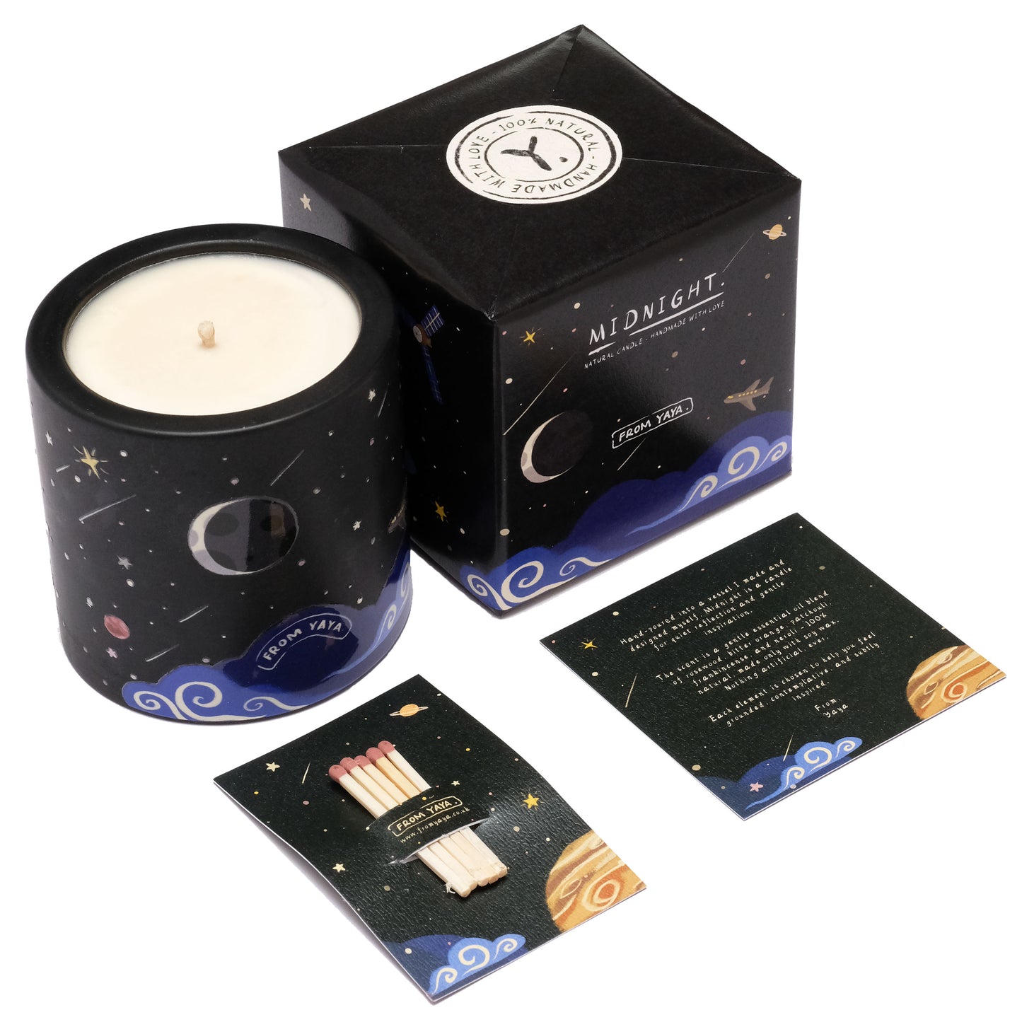 Midnight – Natural Essential Oil Candle, 40hr burn