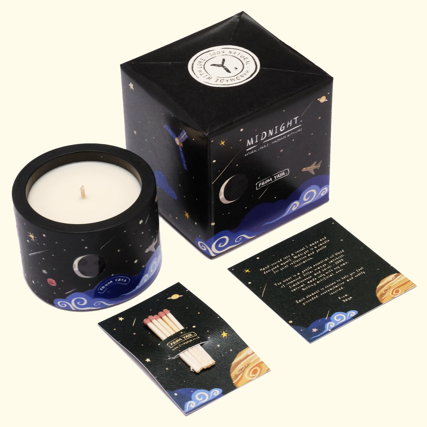 Midnight – Natural Essential Oil Candle, 22hr Burn