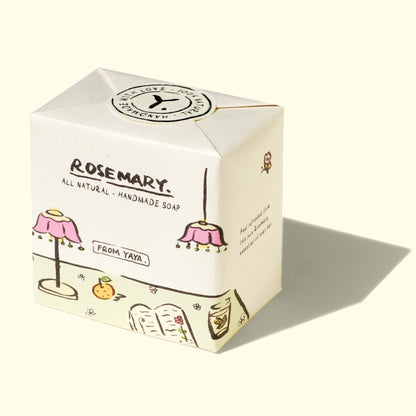 Rosemary & 100% Coconut Oil Bar - Stimulating | All Natural Handmade Soap Bar | 150g