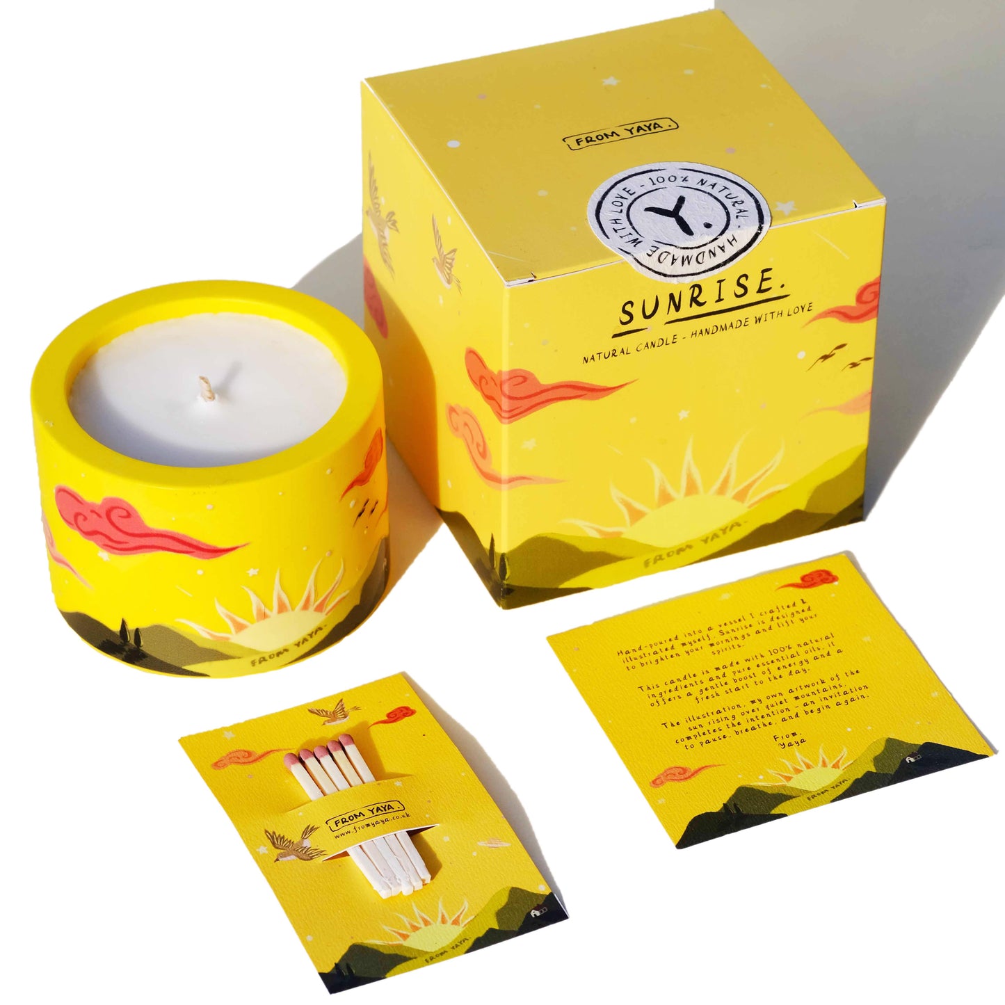 Sunrise – Natural Essential Oil Candle, 22hr Burn